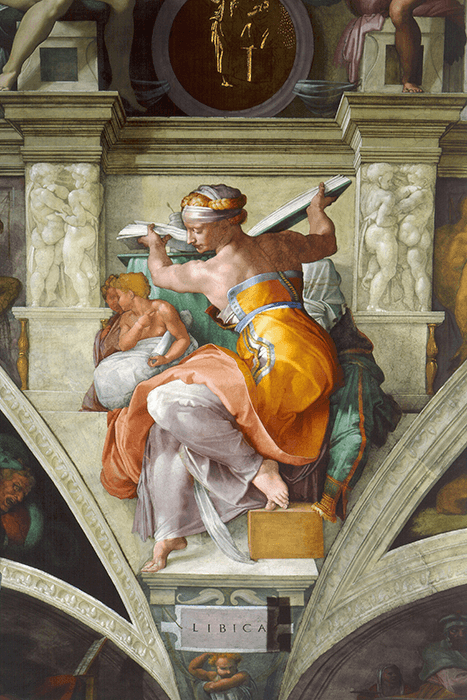 Michelangelo, Libyan Sibyles, circa 1511. Sistine Chapel, Vatican.