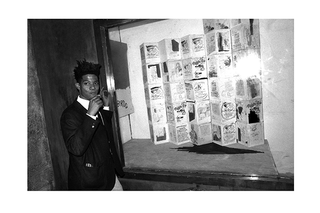 Jean-Michel Basquiat in front of his window