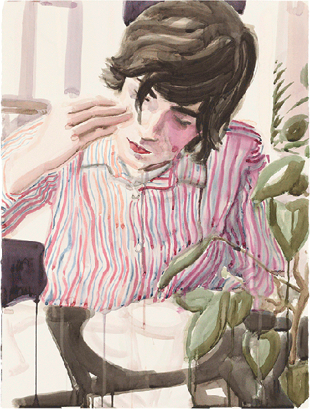 Elizabeth Peyton, Lunch (Nick), 2003, watercolour on paper, Museum of Modern Art, New York. The Judith Rothschild Foundation Contemporary Drawings Collection Gift. © Elizabeth Peyton. Image: 2020, The Museum of Modern Art, New York/Scala, Florence.