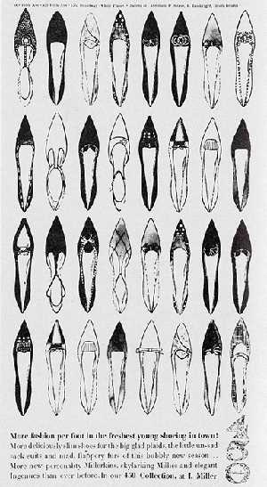 I. Miller advertisement by Warhol, The New York Times