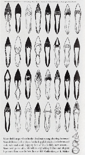 I. Miller advertisement by Warhol, The New York Times
