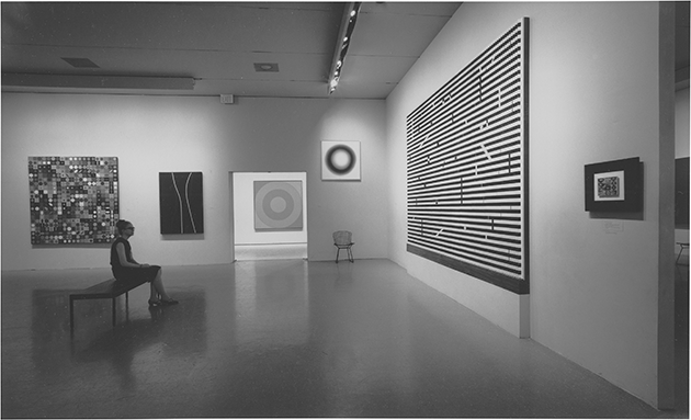 Installation view of Number 17 in The Responsive Eye, Museum of Modern Art, New York, 23 February - 25 April 1965. Image: 2020, The Museum of Modern Art, New York/Scala, Florence. Reproduced with the permission of The Fangor Estate.
