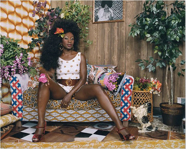 Qusuquzah Sitting with Pink Flower in Hand, 2018. The Metropolitan Museum of Art, New York.