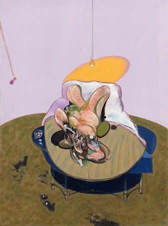 Francis Bacon, Lying Figure, 1969 (CR-69-03). Fondation Beyeler, Riehen / Basel, Artwork © 2020 Estate of Francis Bacon / Artists Rights Society (ARS), New York / DACS, London