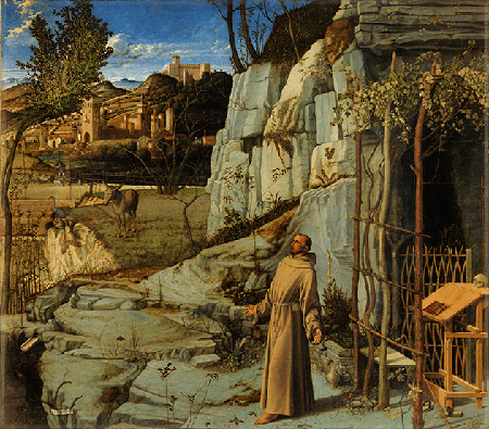Giovanni Bellini, St. Francis in the Desert, ca. 1476-78, tempera and oil on wood, The Frick Collection, New York. Image: Fine Art Images/Heritage Images/Scala, Florence.