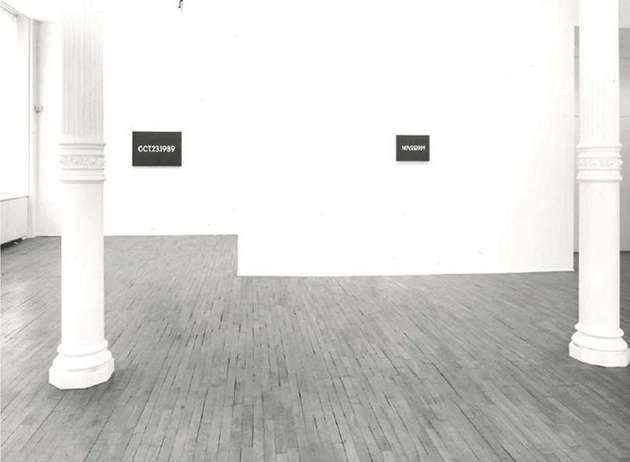 The present work exhibited during New York, Sperone Westwater Gallery, On Kawara, 3 – 24 March 1990
