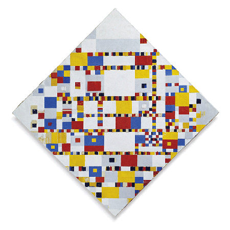 Piet Mondrian, Victory Boogie Woogie, 1944, oil on canvas, Haags Gemeentemuseum, The Hague. Image: Bridgeman Images.