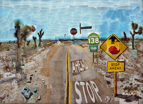 David Hockney, Pearblossom Hwy., 11 - 18th April 1986, #1, 1986. The J. Paul Getty Museum, Los Angeles