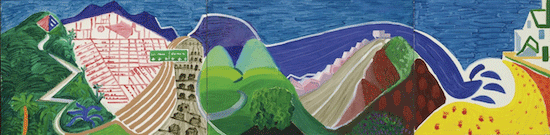 David Hockney, The Road to Malibu, 1988. Private Collection 
