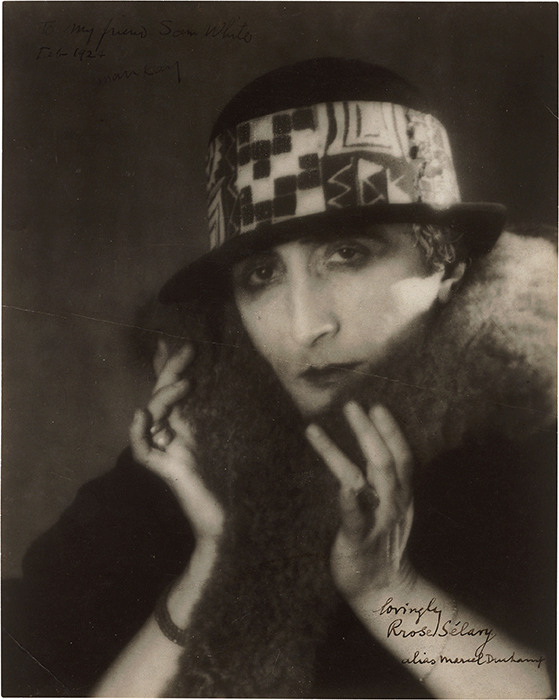 Rrose Selavy (Marcel Duchamp), 1920© Man Ray Trust/ADAGP, Paris and DACS, London 2015.