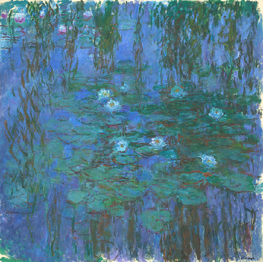 Claude Monet, Blue Waterlilies, circa 1916-1919. Musée d'Orsay, Paris, Photo credit: Hervé Lewandowski © RMN-Grand Palais / Art Resource, NY