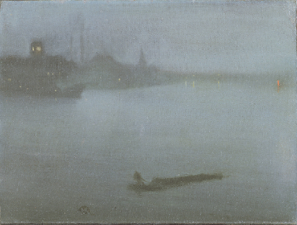 James Abbot McNeill Whistler, Thames - Nocturne in Blue and Silver, c.1872-1888, oil on canvas, Yale Center for British Art, Connecticut. Image: Bridgeman Images.