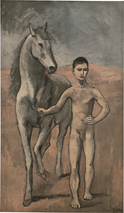 Pablo Picasso, Boy Leading a Horse, 1905-1906, oil on canvas, Museum of Modern Art, New York.  Image: Bridgeman Images. © Succession Picasso/DACS, London 2021.