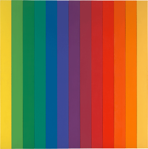 Ellsworth Kelly, Spectrum IV, 1967, oil on canvas, thirteen panels, Museum of Modern Art, New York. Image: The Museum of Modern Art, New York/Scala, Florence.