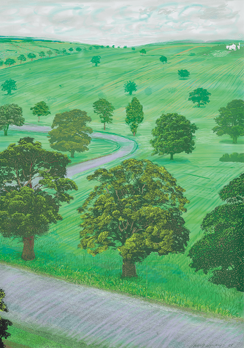 David Hockney, A Bigger Green Valley, 2008 (detail)