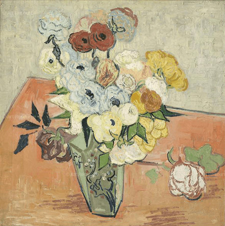 Vincent van Gogh, Roses and Anemones, June 1890, Musee d'Orsay, Paris © RMN-Grand Palais / Art Resource, NY. Photo: Adrien Didierjean.