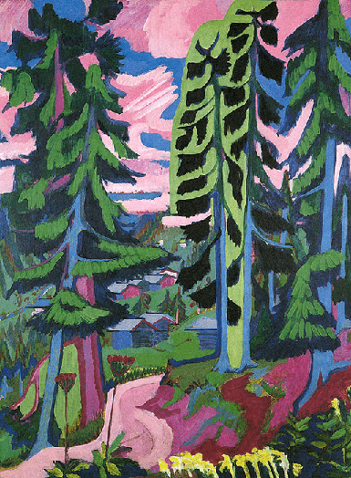 Ernst Ludwig-Kirchner, Wildboden, Bergwald (Mountain Forest)  Raoul Dufy, Trees, 1913, Private Collection 