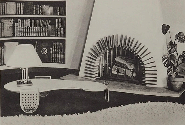 Jean Royère’s living room on the rue du Faubourg-Saint-Honoré in Paris, 1947.  Credit to come.