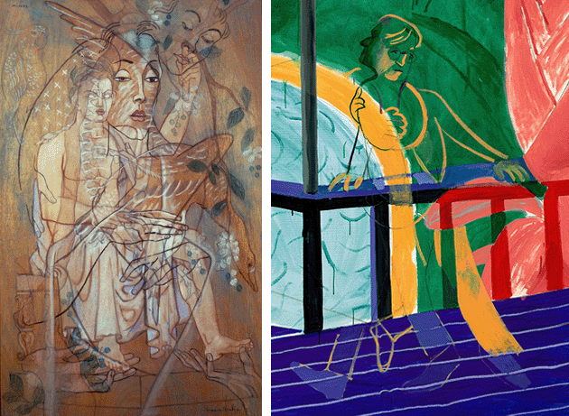  PLEASE PLACE SIDE BY SIDE AND SAME SIZE  167293_FIG 4.jpg  CAPTION: Francis Picabia, Mimos, 1929, Moderna Museet, Stockholm. Image: Album / Scala, Florence, Artwork: © ADAGP, Paris and DACS, London 2022 CAPTION: Detail of the present work