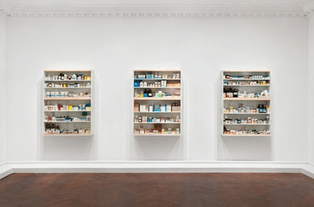 Installation view: ‘Medicine Cabinets’, L & M Arts, New York, 2010. Photographed by Tom Powel Imaging Inc., courtesy of L & M Arts © Damien Hirst and Science Ltd. All rights reserved, DACS 2012